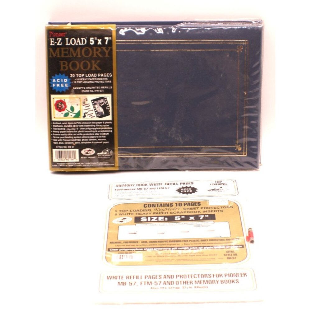 Pioneer Photo Album Memory Book Scrapbook Craft Book 5x7 MB-57 Extra Inserts Inc